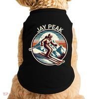 Retro Jay Peak Vermont Ski Retro Sunset Cute Gift Doggie Tank thumb 0