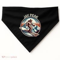 Retro Jay Peak Vermont Ski Retro Sunset Cute Gift USA-Made Doggie Bandana thumb 0