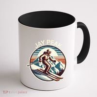 Retro Jay Peak Vermont Ski Retro Sunset Cute Gift Coffee Mug thumb 1