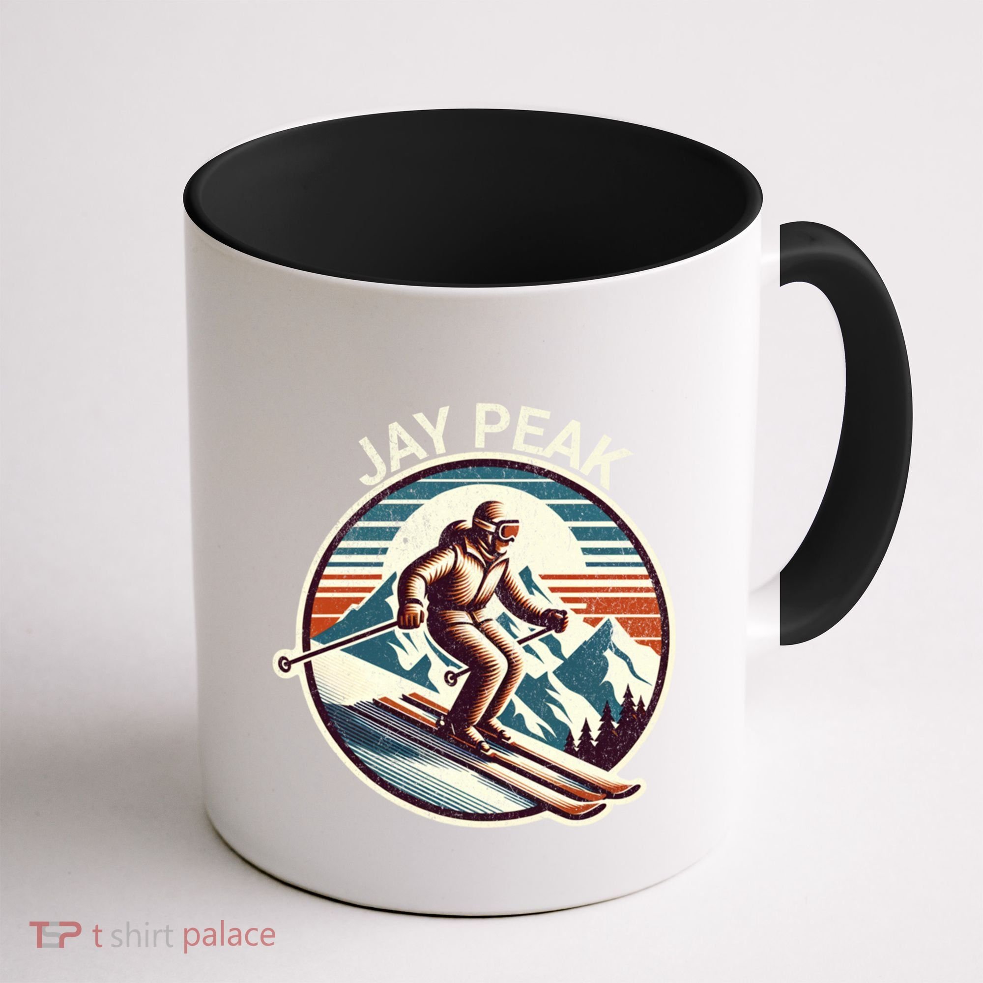 Retro Jay Peak Vermont Ski Retro Sunset Cute Gift Coffee Mug