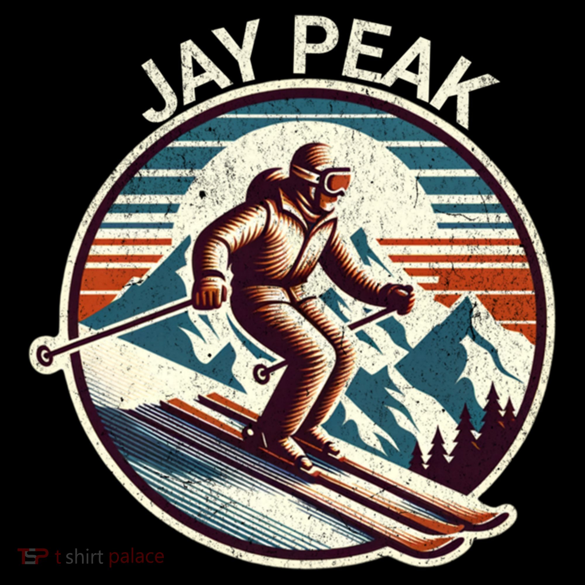 Retro Jay Peak Vermont Ski Retro Sunset Cute Gift Women's Hoodie