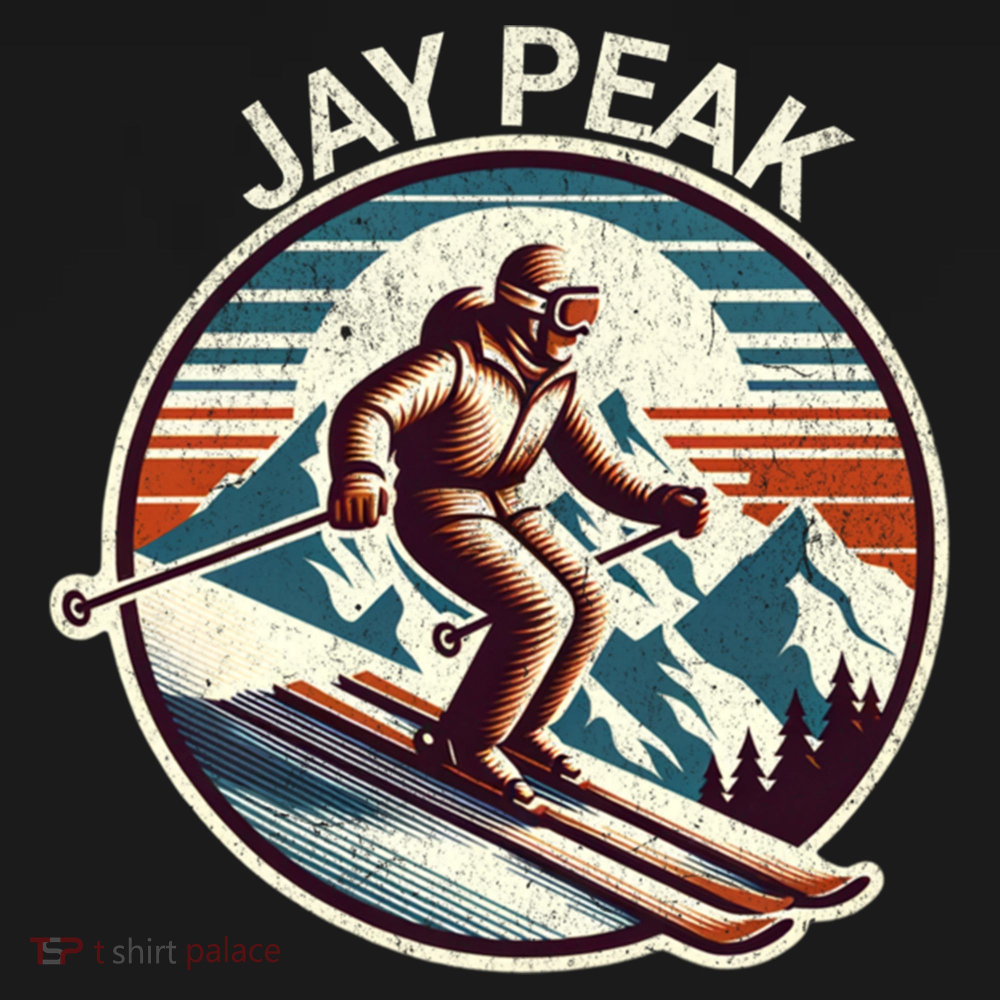 Retro Jay Peak Vermont Ski Retro Sunset Cute Gift Ornament