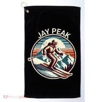 Retro Jay Peak Vermont Ski Retro Sunset Cute Gift Golf Towel thumb 0