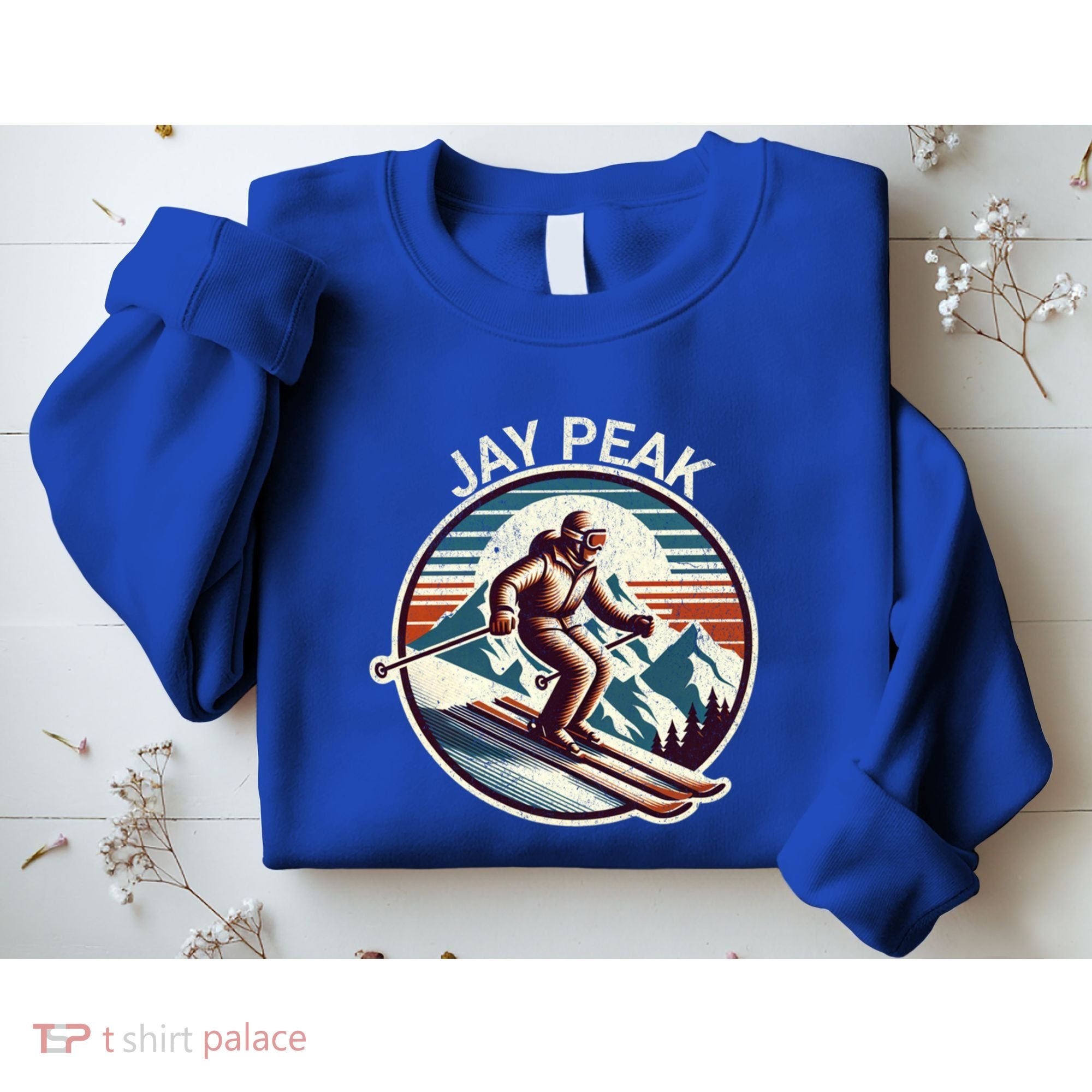 Retro Jay Peak Vermont Ski Retro Sunset Cute Gift Sweatshirt