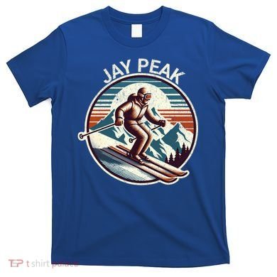 Retro Jay Peak Vermont Ski Retro Sunset Cute Gift T-Shirt