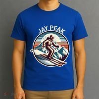 Retro Jay Peak Vermont Ski Retro Sunset Cute Gift T-Shirt thumb 3