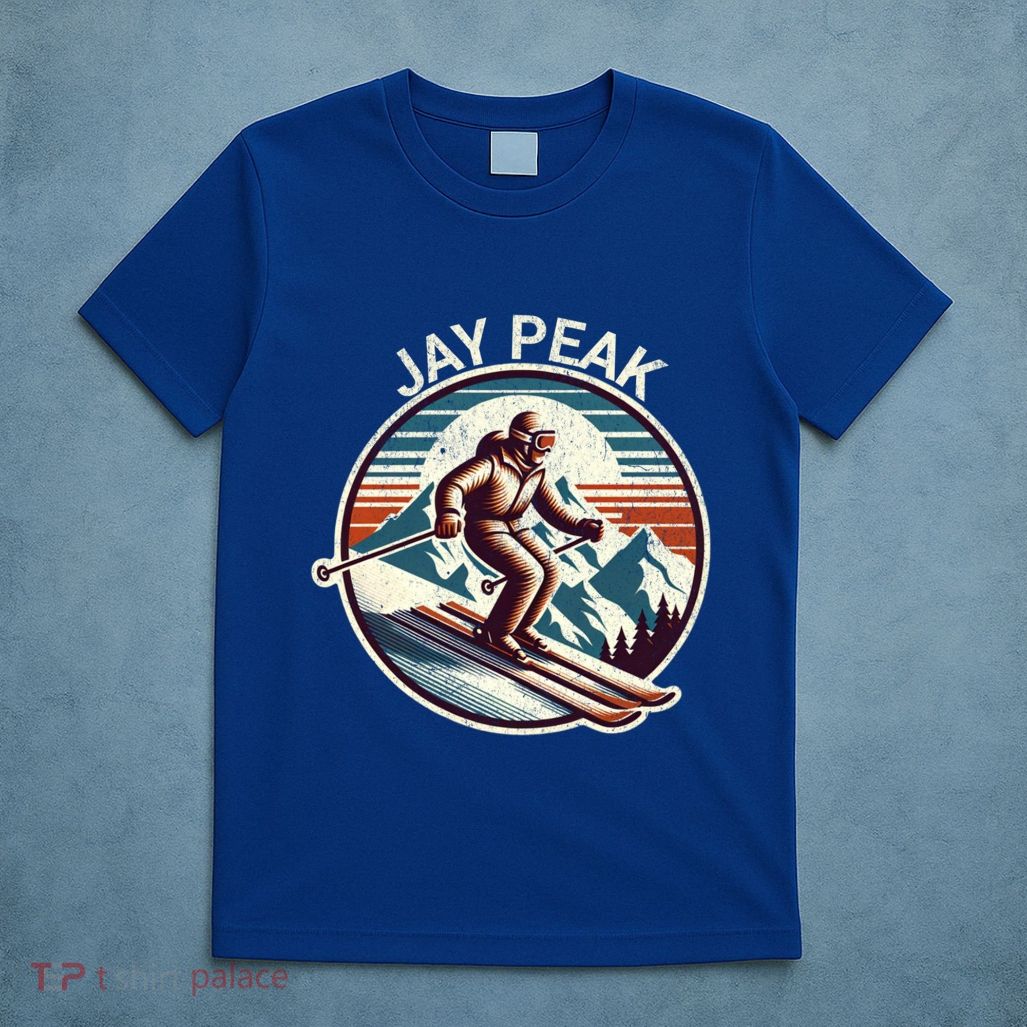 Retro Jay Peak Vermont Ski Retro Sunset Cute Gift T-Shirt