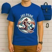Retro Jay Peak Vermont Ski Retro Sunset Cute Gift T-Shirt thumb 6