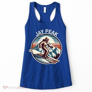 Retro Jay Peak Vermont Ski Retro Sunset Cute Gift Women's Tank Top