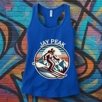 Retro Jay Peak Vermont Ski Retro Sunset Cute Gift Women's Tank Top thumb 3