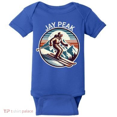 Retro Jay Peak Vermont Ski Retro Sunset Cute Gift Baby Bodysuit