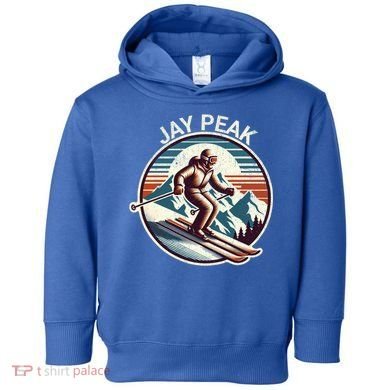 Retro Jay Peak Vermont Ski Retro Sunset Cute Gift Toddler Hoodie
