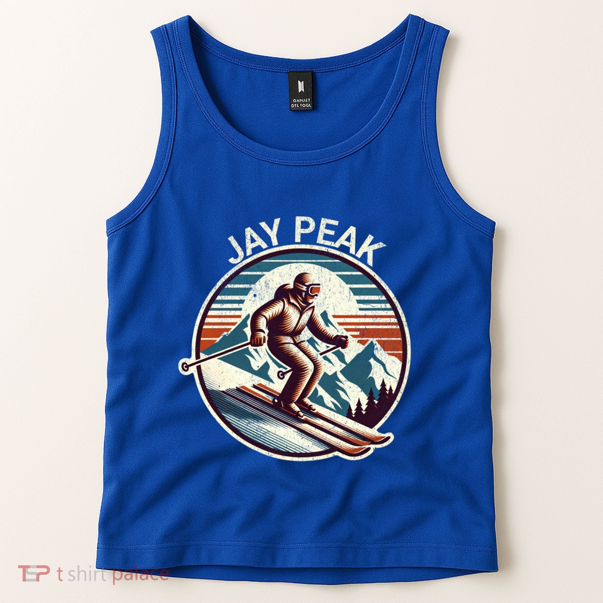 Retro Jay Peak Vermont Ski Retro Sunset Cute Gift Tank Top
