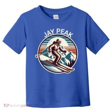 Retro Jay Peak Vermont Ski Retro Sunset Cute Gift Toddler T-Shirt