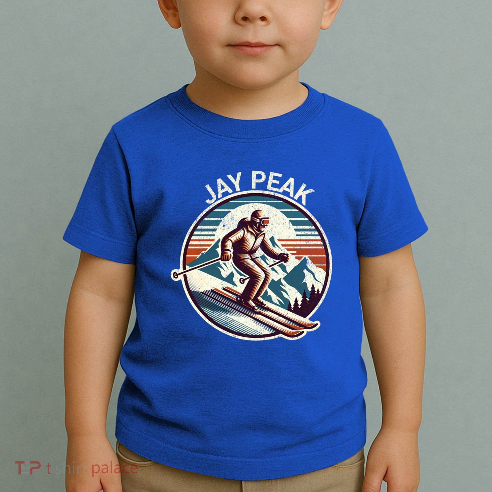 Retro Jay Peak Vermont Ski Retro Sunset Cute Gift Toddler T-Shirt