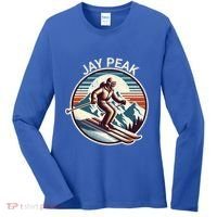 Retro Jay Peak Vermont Ski Retro Sunset Cute Gift Women's Long Sleeve Shirt thumb 0