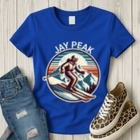 Retro Jay Peak Vermont Ski Retro Sunset Cute Gift Women's T-Shirt thumb 3