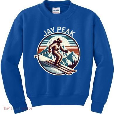 Retro Jay Peak Vermont Ski Retro Sunset Cute Gift Kids Sweatshirt
