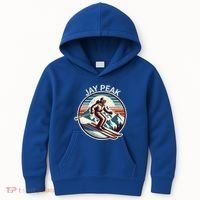 Retro Jay Peak Vermont Ski Retro Sunset Cute Gift Kids Hoodie thumb 0