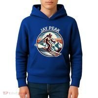 Retro Jay Peak Vermont Ski Retro Sunset Cute Gift Kids Hoodie thumb 4