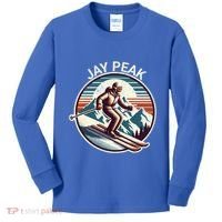 Retro Jay Peak Vermont Ski Retro Sunset Cute Gift Kids Long Sleeve Shirt thumb 0