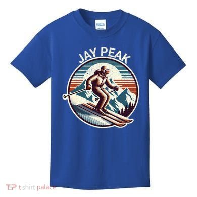 Retro Jay Peak Vermont Ski Retro Sunset Cute Gift Kids T-Shirt