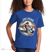 Retro Jay Peak Vermont Ski Retro Sunset Cute Gift Kids T-Shirt thumb 2