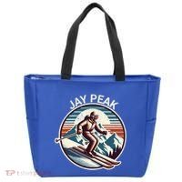 Retro Jay Peak Vermont Ski Retro Sunset Cute Gift Tote Bag thumb 0