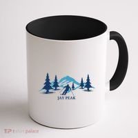 Retro Jay Peak Vermont Skiing Skier Blue Mountains Gift Coffee Mug thumb 1
