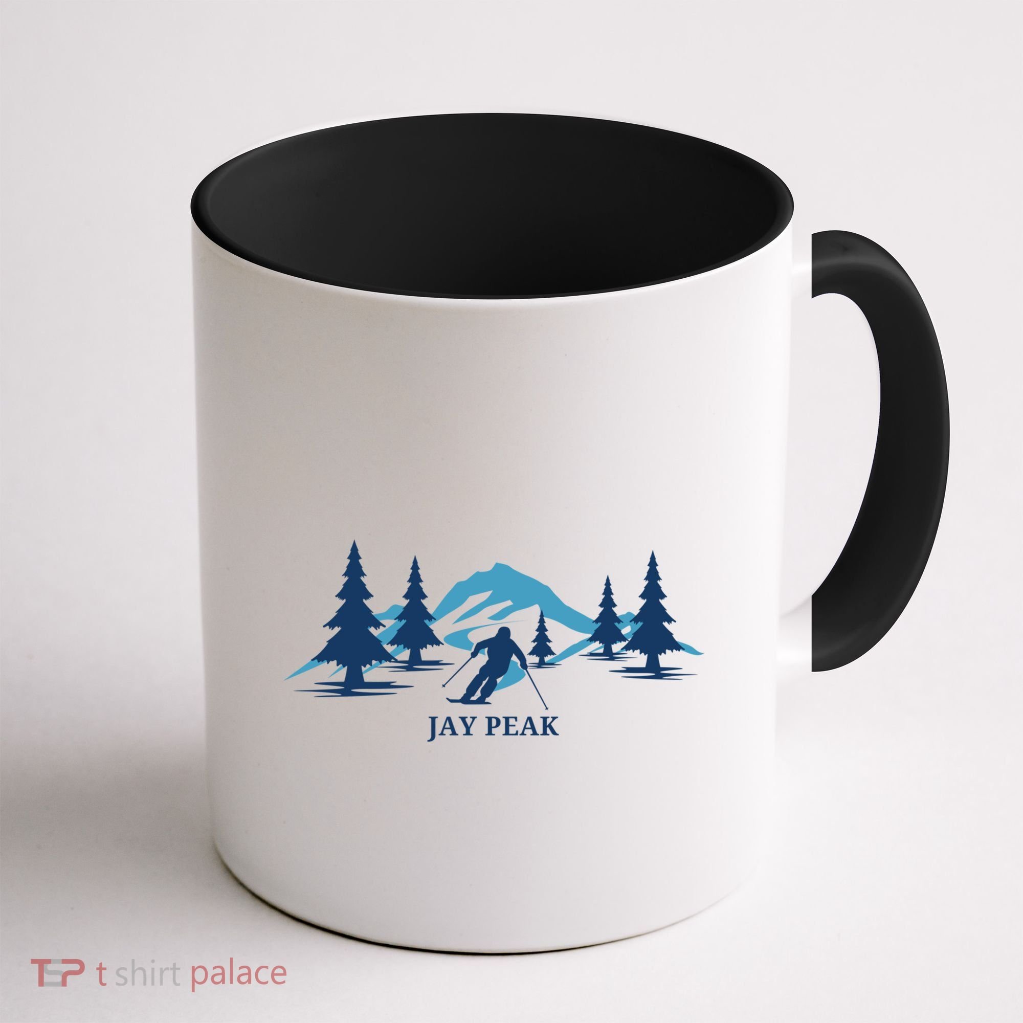 Retro Jay Peak Vermont Skiing Skier Blue Mountains Gift Coffee Mug