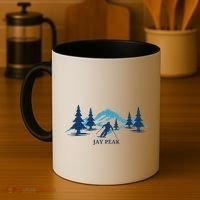 Retro Jay Peak Vermont Skiing Skier Blue Mountains Gift Coffee Mug thumb 4