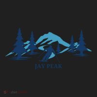 Retro Jay Peak Vermont Skiing Skier Blue Mountains Gift Beanie thumb 2