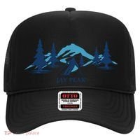Retro Jay Peak Vermont Skiing Skier Blue Mountains Gift Hat thumb 0
