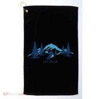 Retro Jay Peak Vermont Skiing Skier Blue Mountains Gift Golf Towel thumb 0