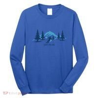 Retro Jay Peak Vermont Skiing Skier Blue Mountains Gift Long Sleeve Shirt thumb 0