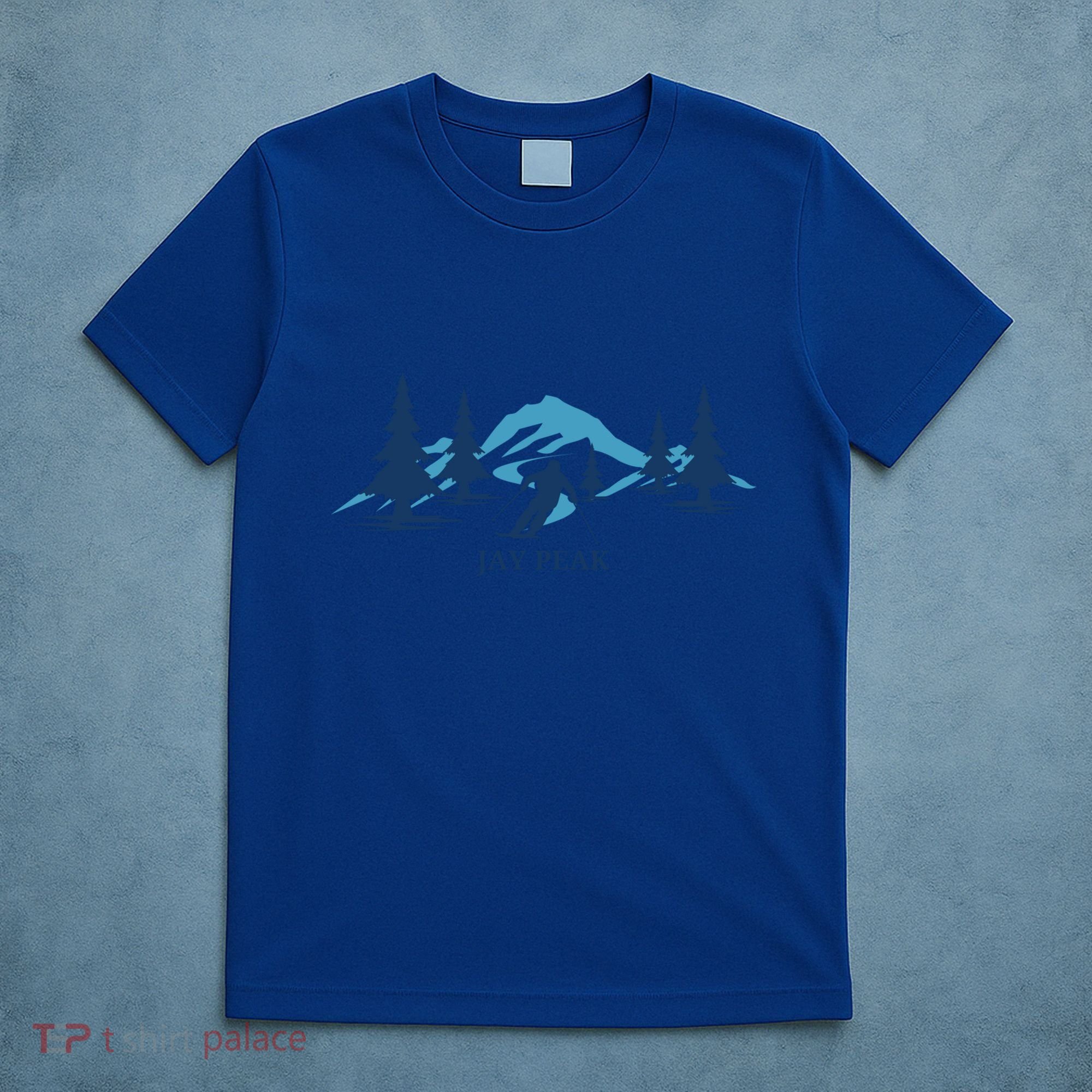 Retro Jay Peak Vermont Skiing Skier Blue Mountains Gift T-Shirt