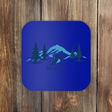 Retro Jay Peak Vermont Skiing Skier Blue Mountains Gift Coaster