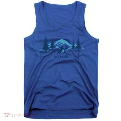 Retro Jay Peak Vermont Skiing Skier Blue Mountains Gift Tank Top