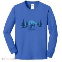 Retro Jay Peak Vermont Skiing Skier Blue Mountains Gift Kids Long Sleeve Shirt thumb 0