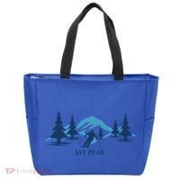 Retro Jay Peak Vermont Skiing Skier Blue Mountains Gift Tote Bag thumb 0