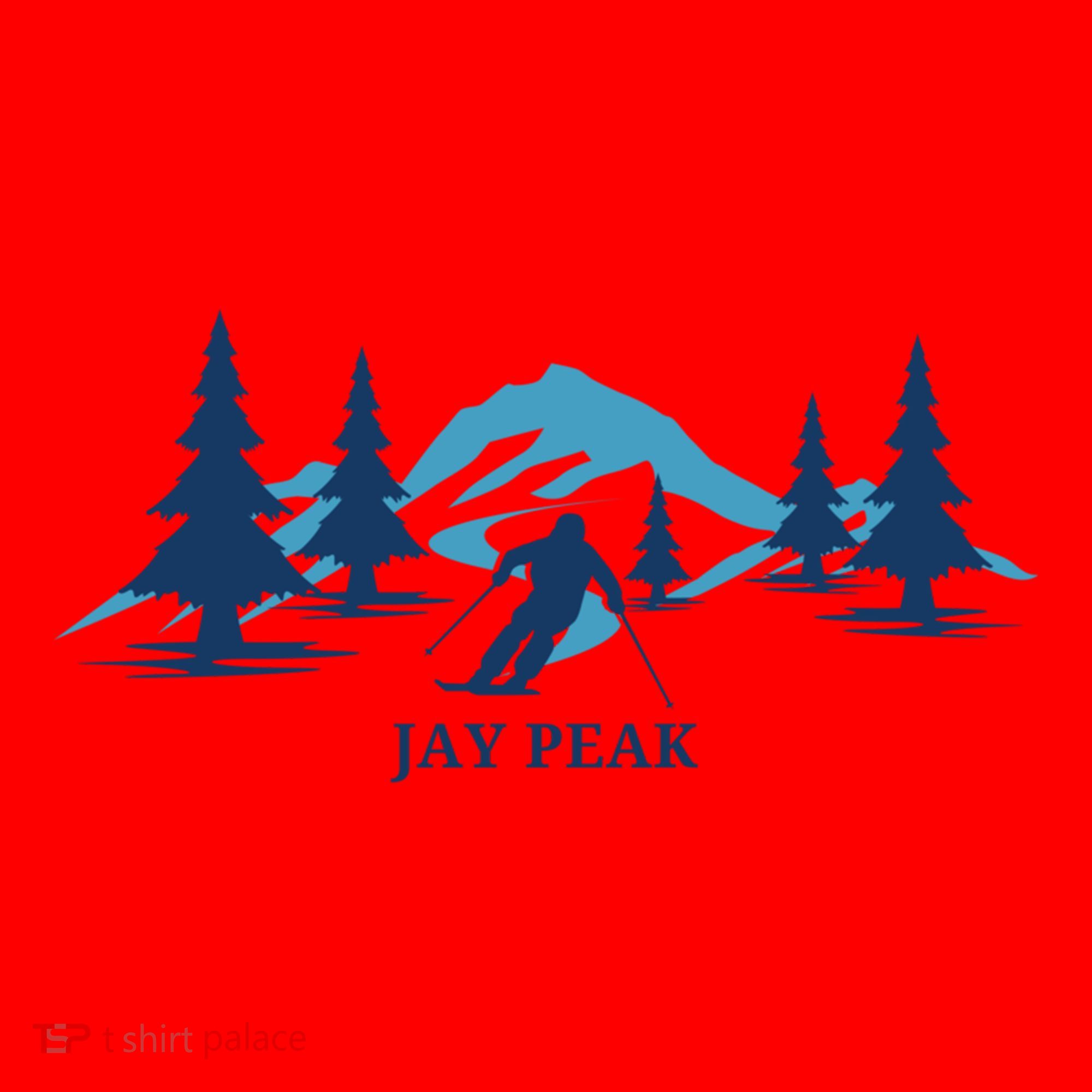 Retro Jay Peak Vermont Skiing Skier Blue Mountains Gift Santa Hat