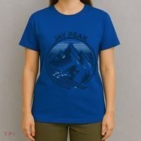 Retro Jay Peak Vermont Skiing Skier Blue Vintage Mountains Gift T-Shirt thumb 4