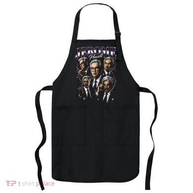 Retro Jerome Powell 90s Fan The Fed Merch Apron
