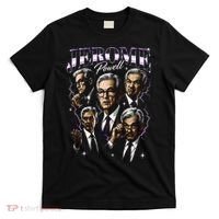 Retro Jerome Powell 90s Fan The Fed Merch T-Shirt thumb 0