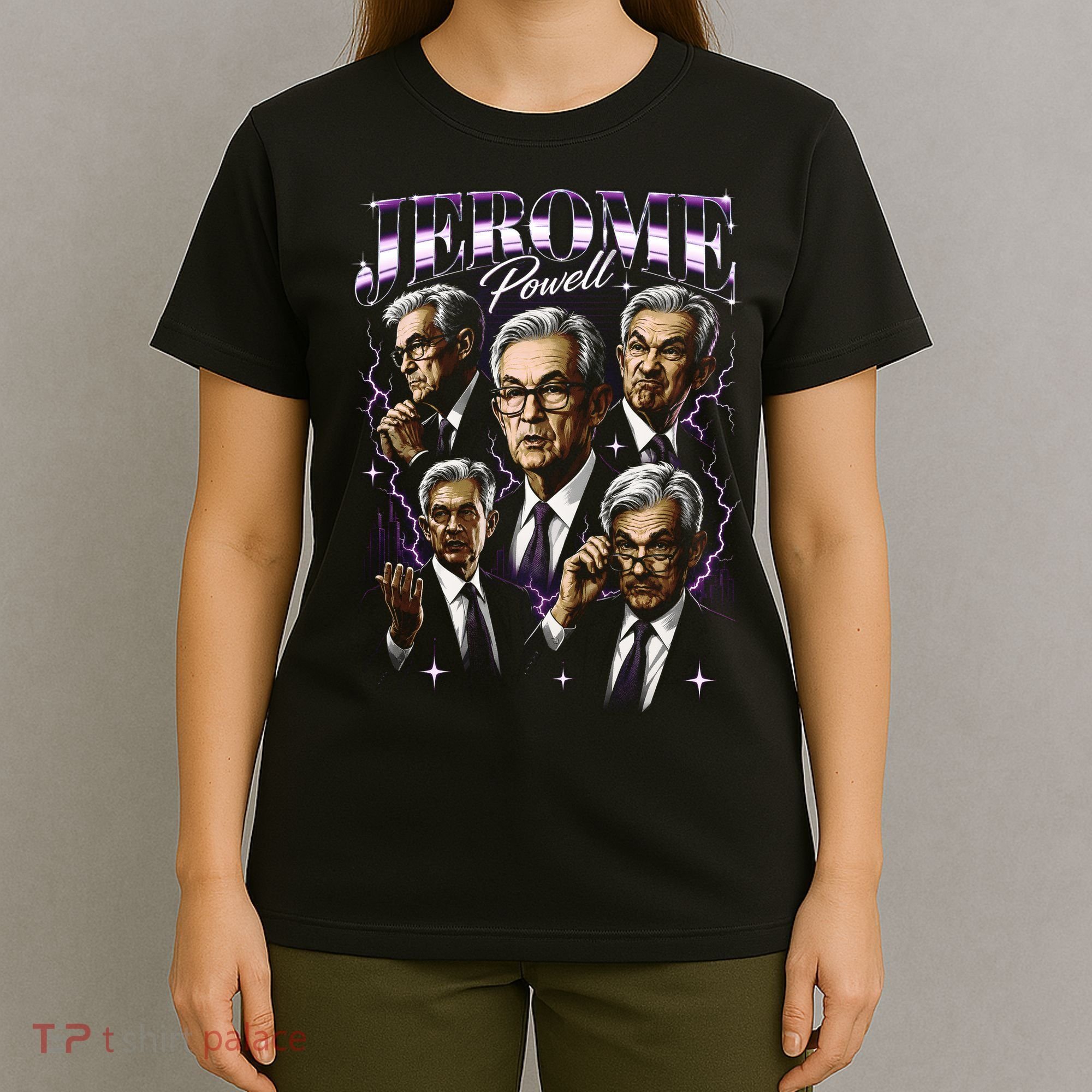 Retro Jerome Powell 90s Fan The Fed Merch T-Shirt
