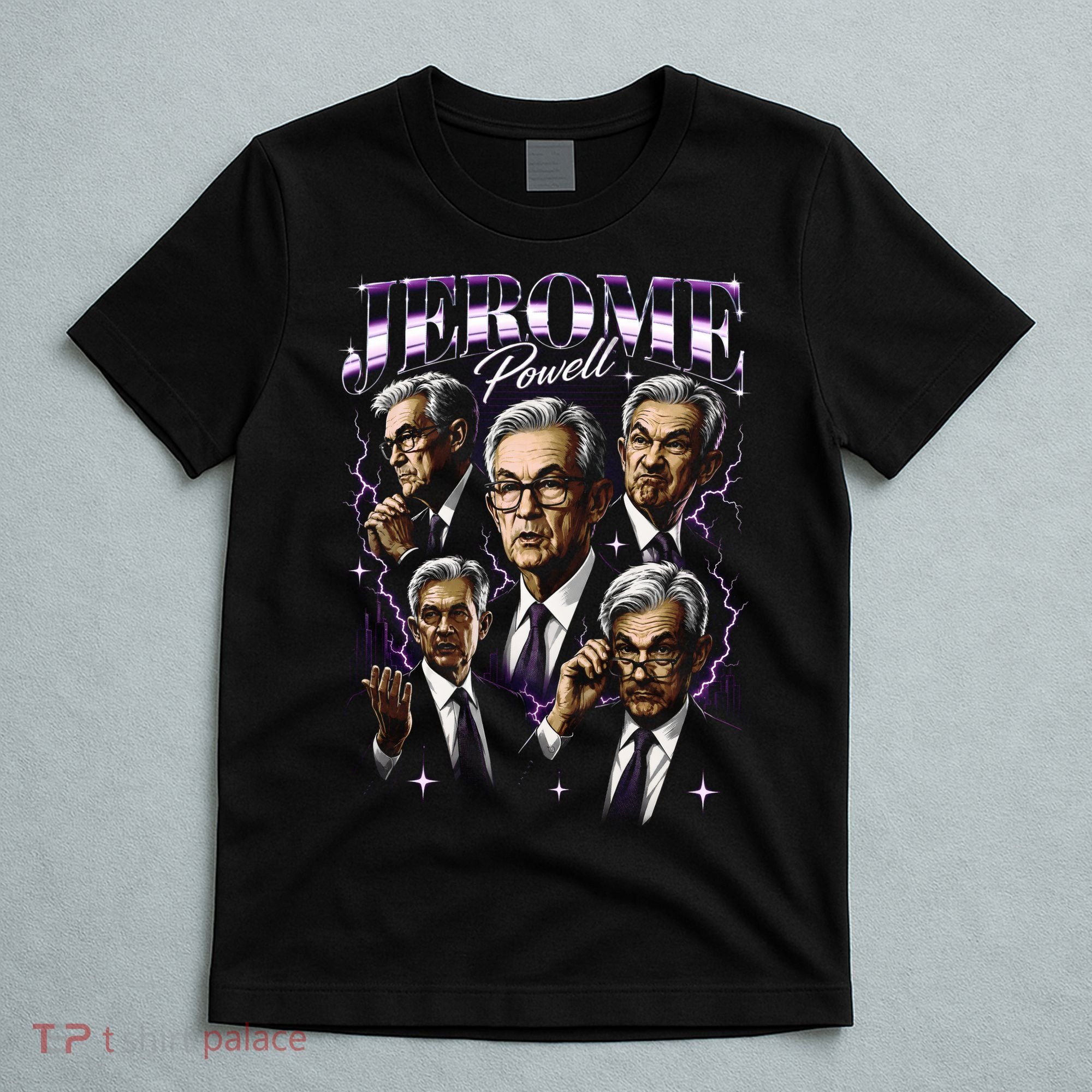 Retro Jerome Powell 90s Fan The Fed Merch T-Shirt
