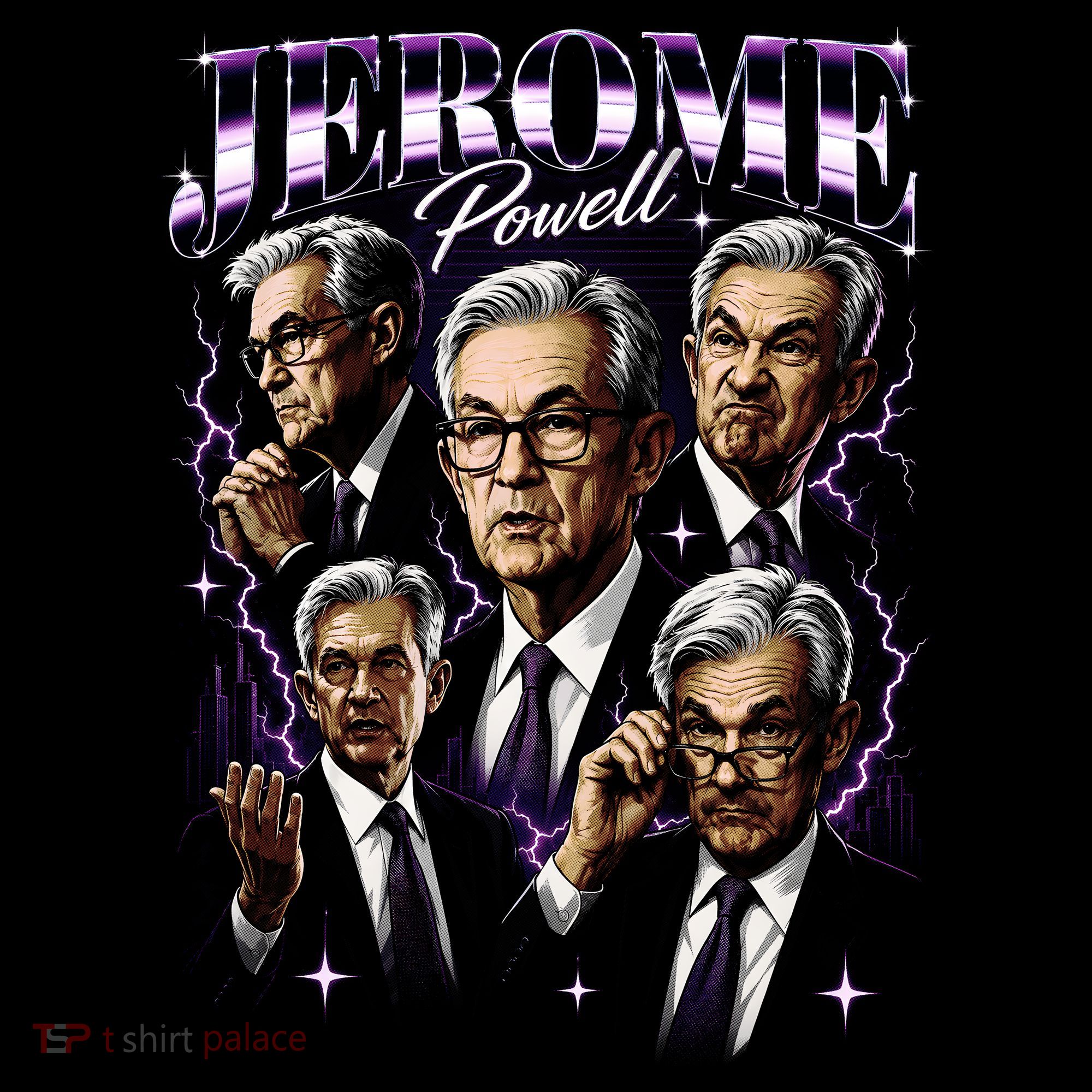 Retro Jerome Powell 90s Fan The Fed Merch Women's Hoodie