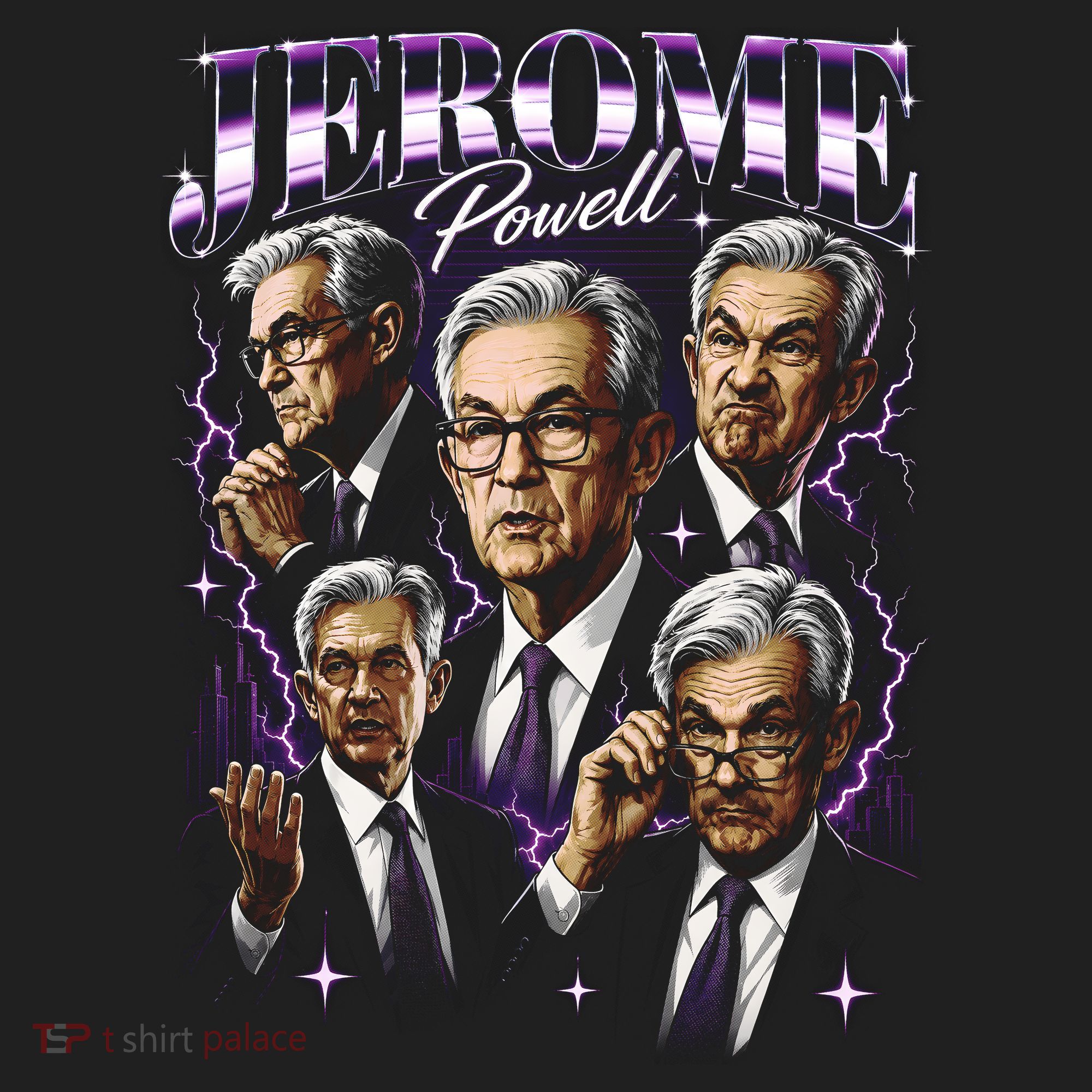 Retro Jerome Powell 90s Fan The Fed Merch Hat