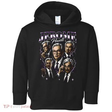 Retro Jerome Powell 90s Fan The Fed Merch Toddler Hoodie