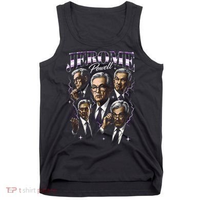 Retro Jerome Powell 90s Fan The Fed Merch Tank Top